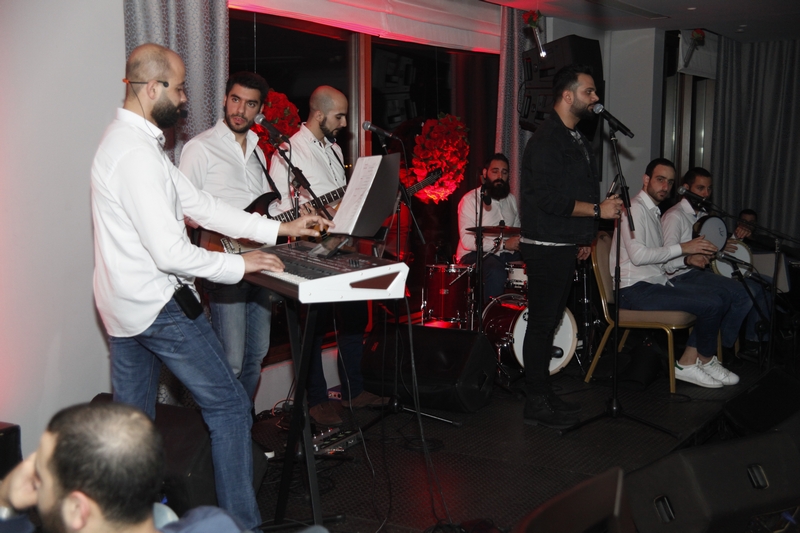 Charbel Khalil and the band at Burj on Bay 
